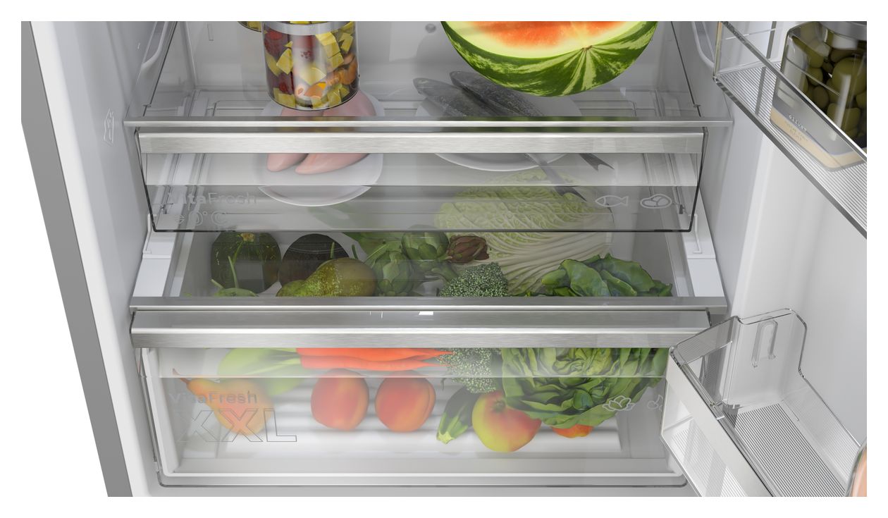 Serie 6 KGN49AIBT 311 l / 129 l Kühl-Gefrierkombi freistehend NoFrost 142 kWh Jahr  (Edelstahl) 