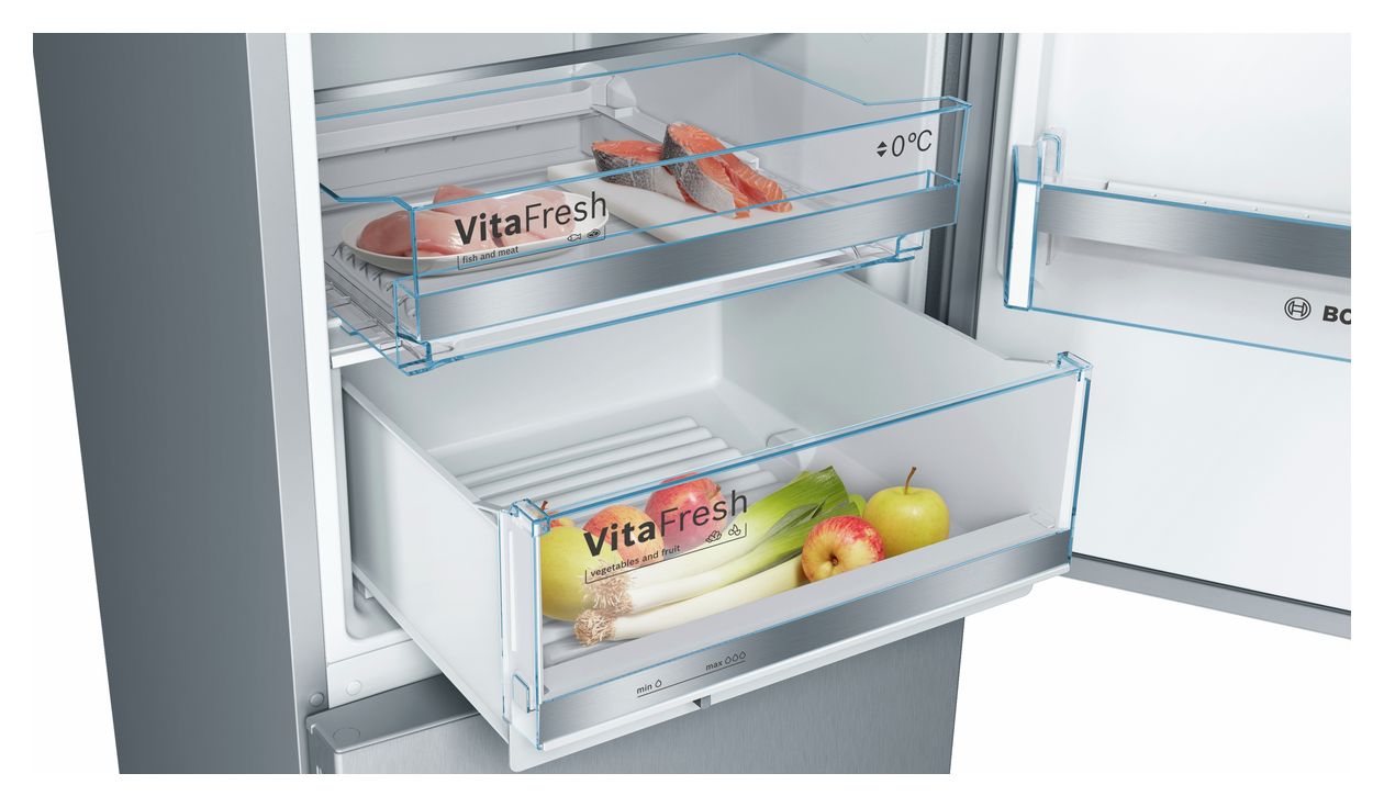 Serie 6 MKK69GSLCA (KGN39AIAT + KSZGGM00) 249 l / 94 l Kühl-Gefrierkombi freistehend 149 kWh Jahr  (Edelstahl) 