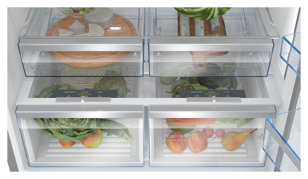 Serie 8 KGP86FIC0N 422 l / 202 l Kühl-Gefrierkombi freistehend NoFrost 216 kWh Jahr  (Edelstahl) 