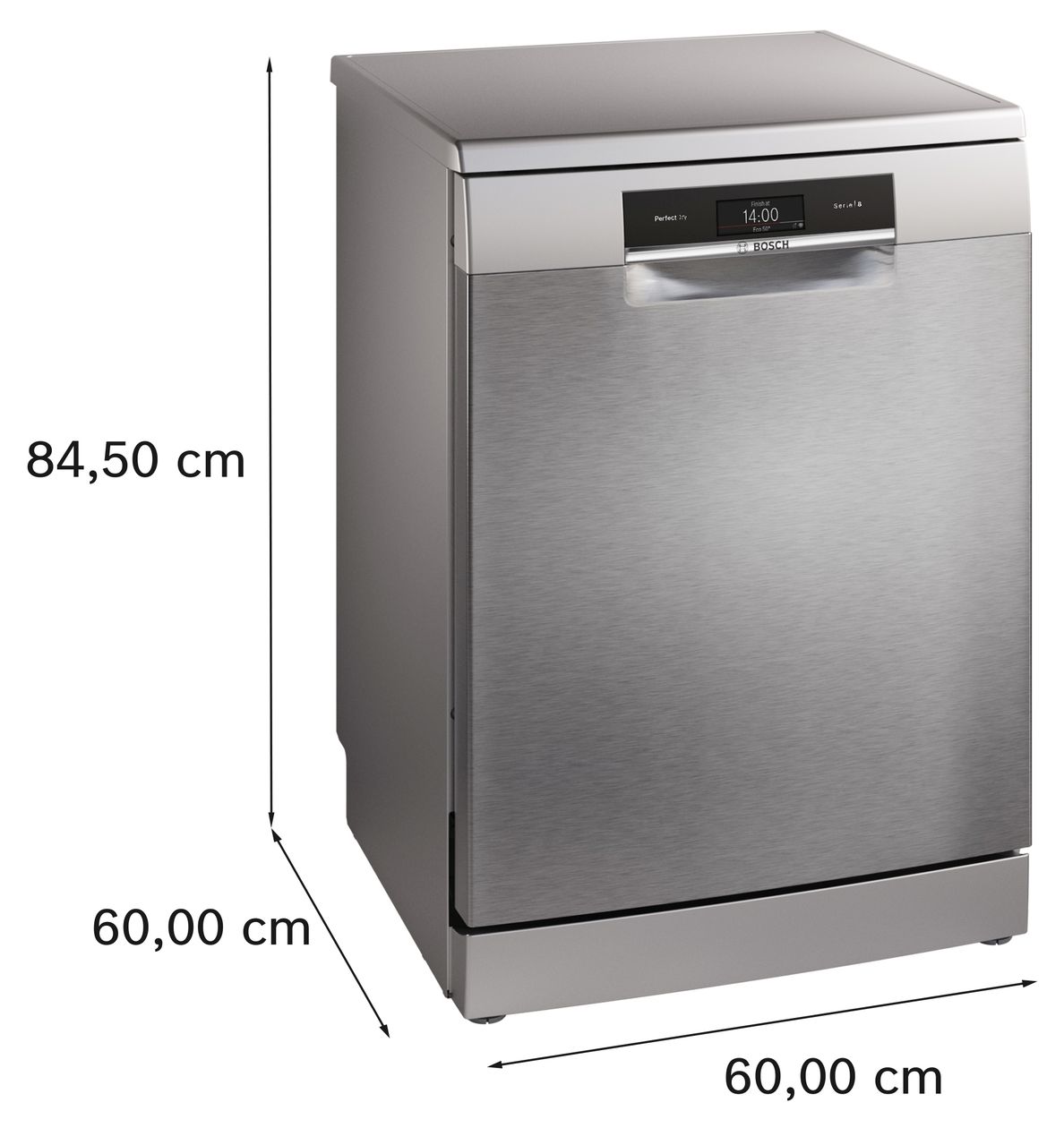 Serie 8 SMS8TCI04E 60 cm Geschirrspüler freistehend Sehr leise 14 Maßgedecke aquaStop Funktion Wärmetauscher 