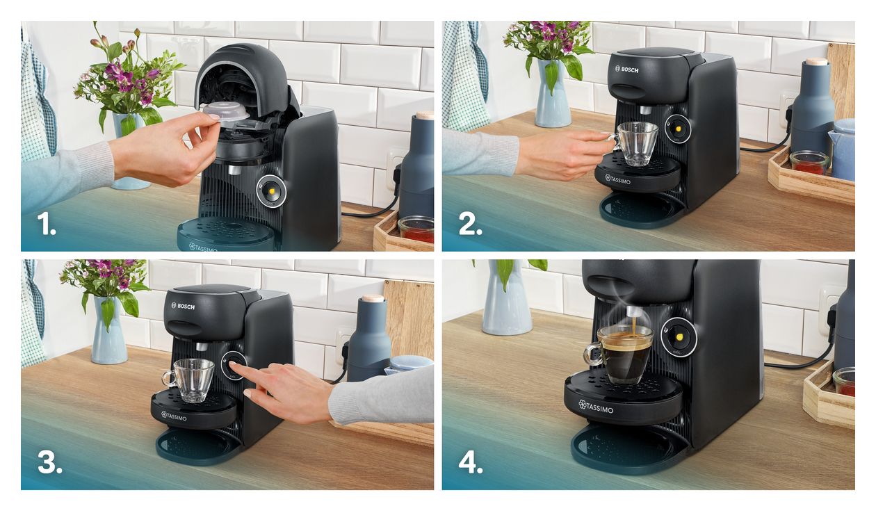 TAS162E Tassimo Finesse Kaffeekapsel Maschine  (Schwarz) 