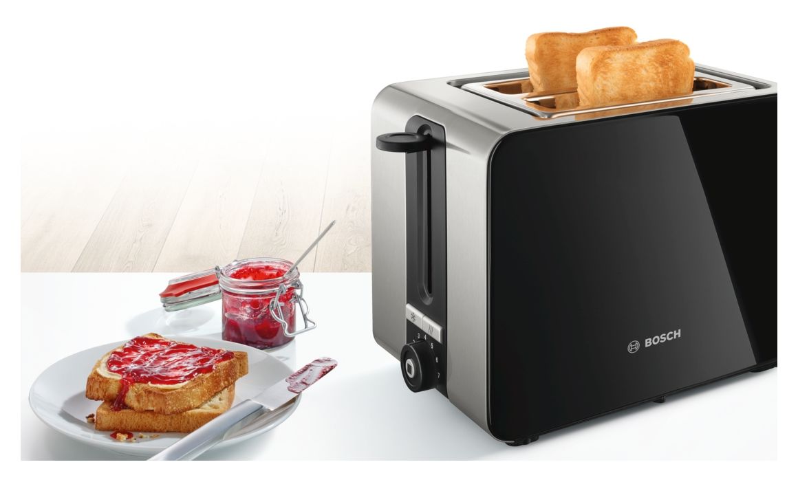TAT7203 CompactClass Toaster 1050 W 2 Scheibe(n)  (Schwarz, Edelstahl) 