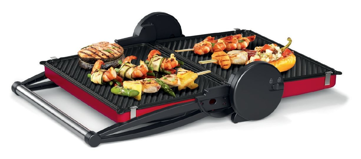 TCG4104 Kontaktgrill 2000 W mit 328 x 238 mm Fläche  (Rot) 