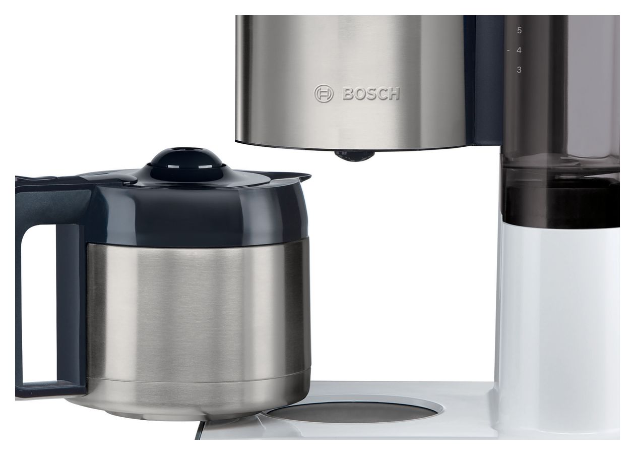 TKA8A681 Styline 8 Tassen Thermo Filterkaffeemaschine 1,1 l  (Edelstahl, Weiß) 