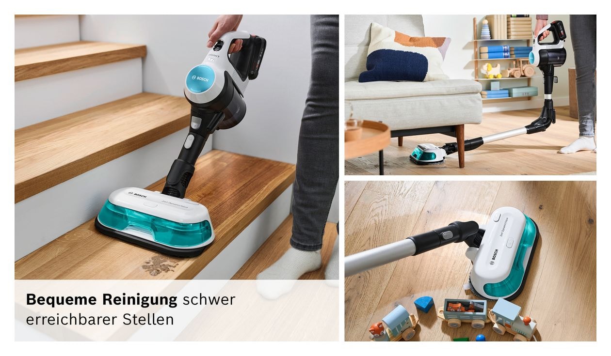 Unlimited 7 BSS712XHYG ProHygienic Aqua Handstaubsauger Beutellos bis 35 min Laufzeit 18 V HEPA (Aqua-Farbe, Schwarz, Silber, Weiß) 
