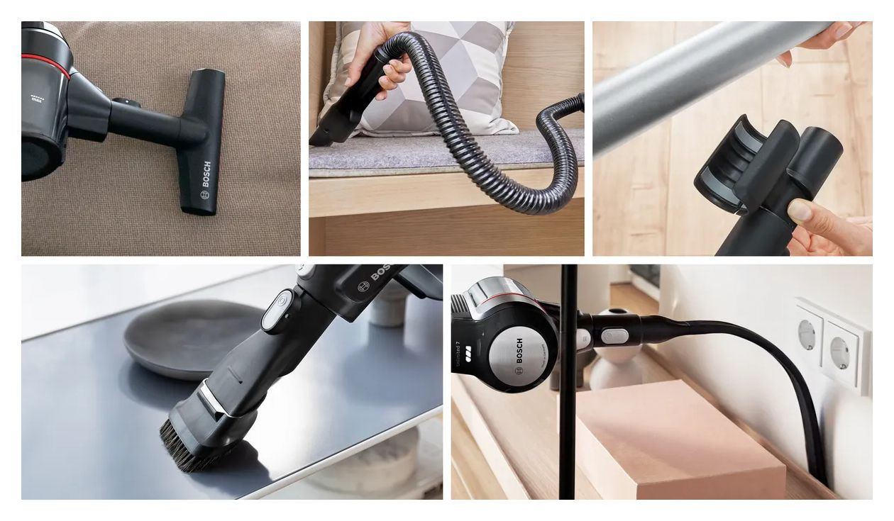 Unlimited 7 BSS715FRSH Handstaubsauger Beutellos bis 35 min Laufzeit 18 V  (Schwarz, Silber) 