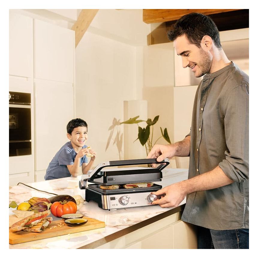 CG7020 Kontaktgrill 2000 W mit 290 x 230 mm Fläche  (Schwarz, Edelstahl) 