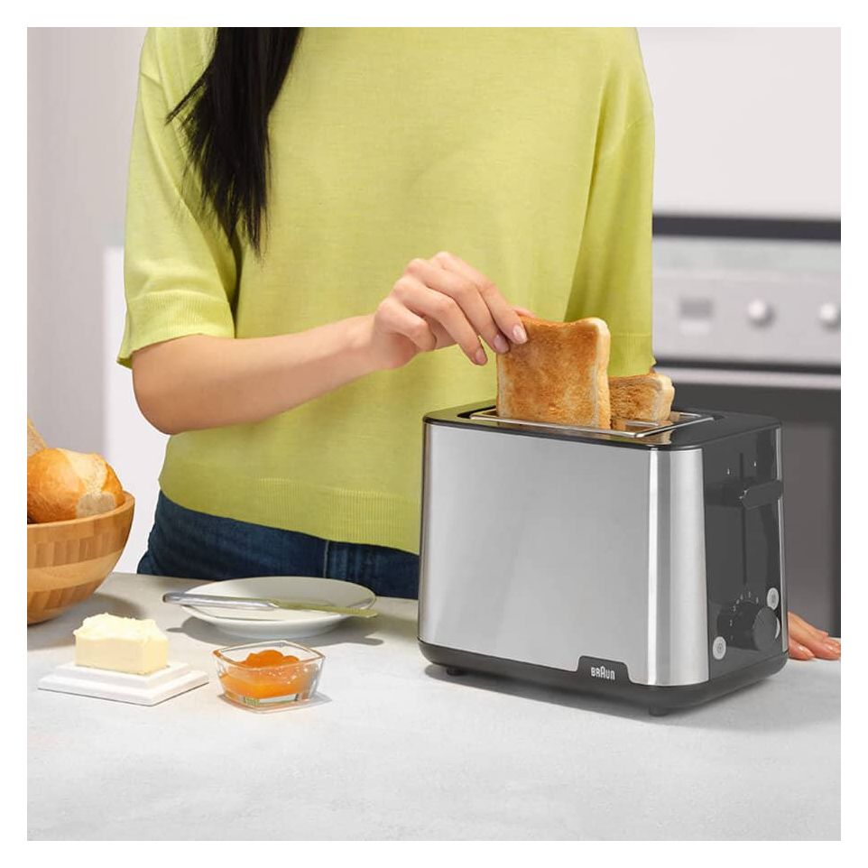 HT1510 PurShine Toaster 900 W 2 Scheibe(n) 8 Stufen  (Schwarz, Edelstahl) 