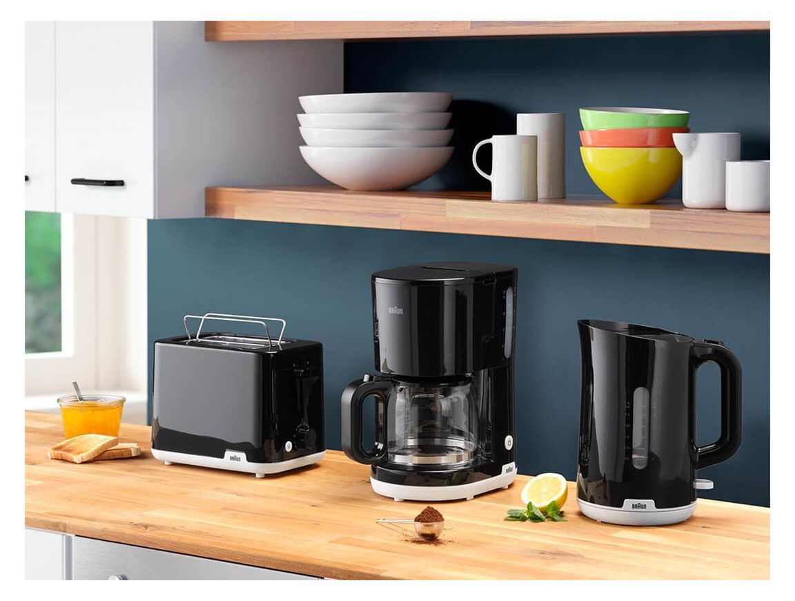 KF1100 10 Tassen Filterkaffeemaschine  (Schwarz, Weiß) 
