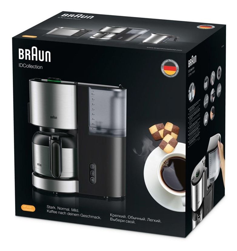 KF5105BK IDCollection 10 Tassen Thermo Filterkaffeemaschine  (Schwarz, Edelstahl) 