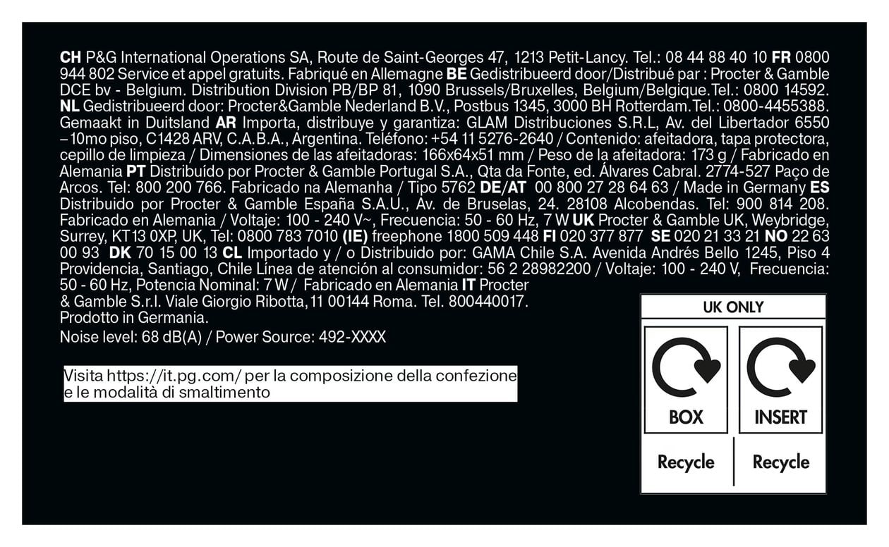 Series 5 52-B1000s Nass & Trocken Rasierer Lithium-Ion (Li-Ion) 