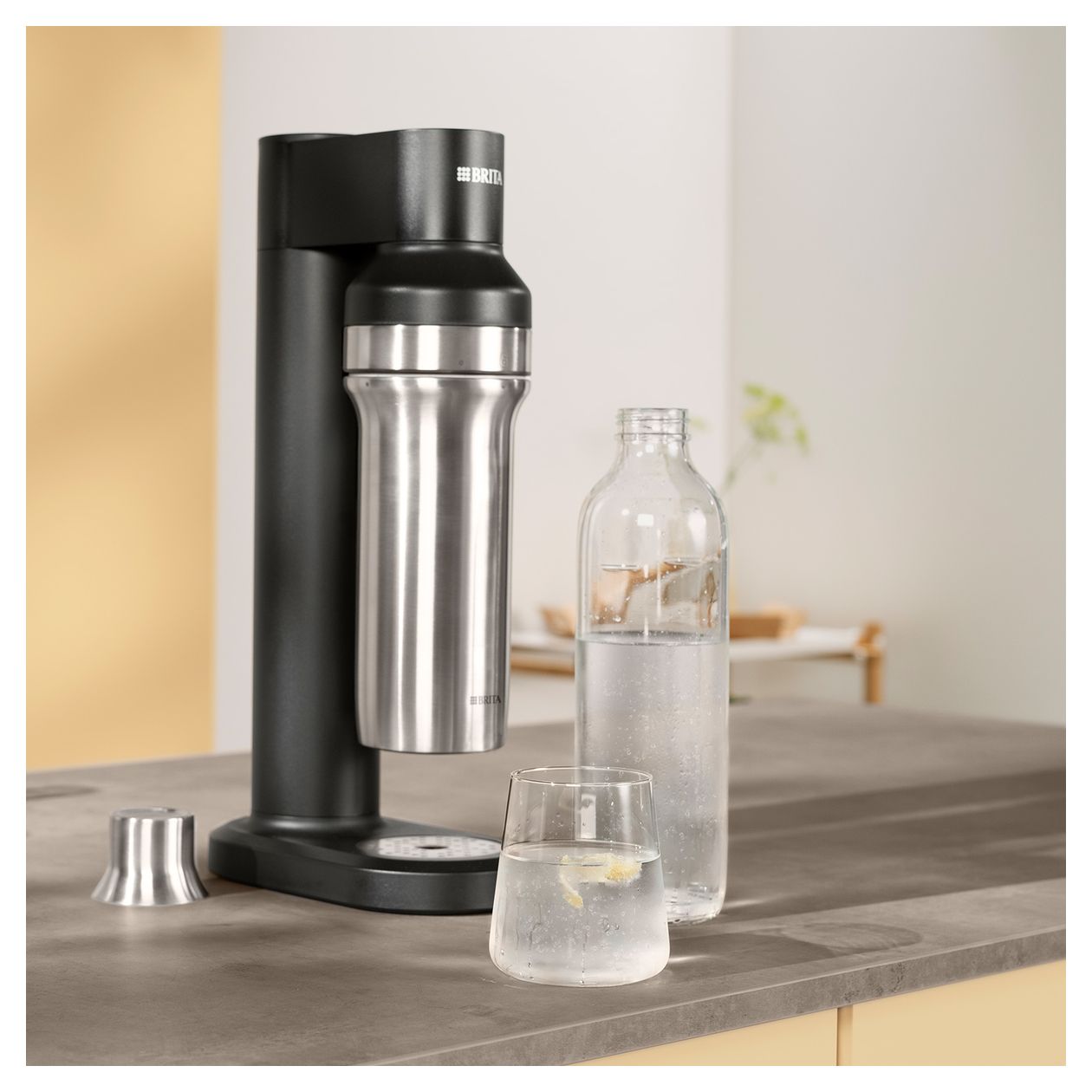 1046733 Glas, Edelstahl Karbonisiererflasche sodaTRIO, sodaTRIO pro 