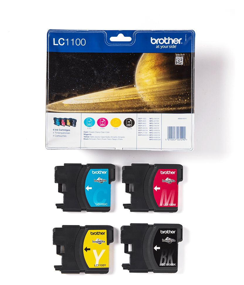 LC-1100VALBPDR originale Druckerpatronen Schwarz, Cyan, Magenta, Gelb 450 Seiten 