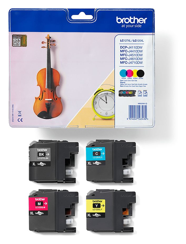 LC-127XLVALBP originale Druckerpatronen Schwarz, Cyan, Magenta, Gelb 1200 Seiten 