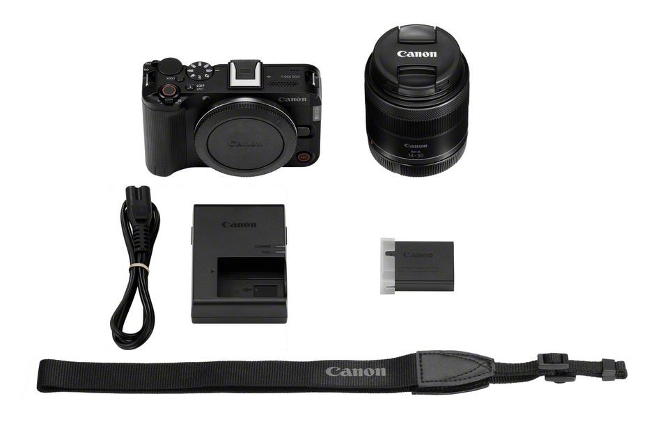 EOS R50 V Kit 14-30 mm 25,5 MP MILC 7,5 cm WLAN Bluetooth  (Schwarz) 