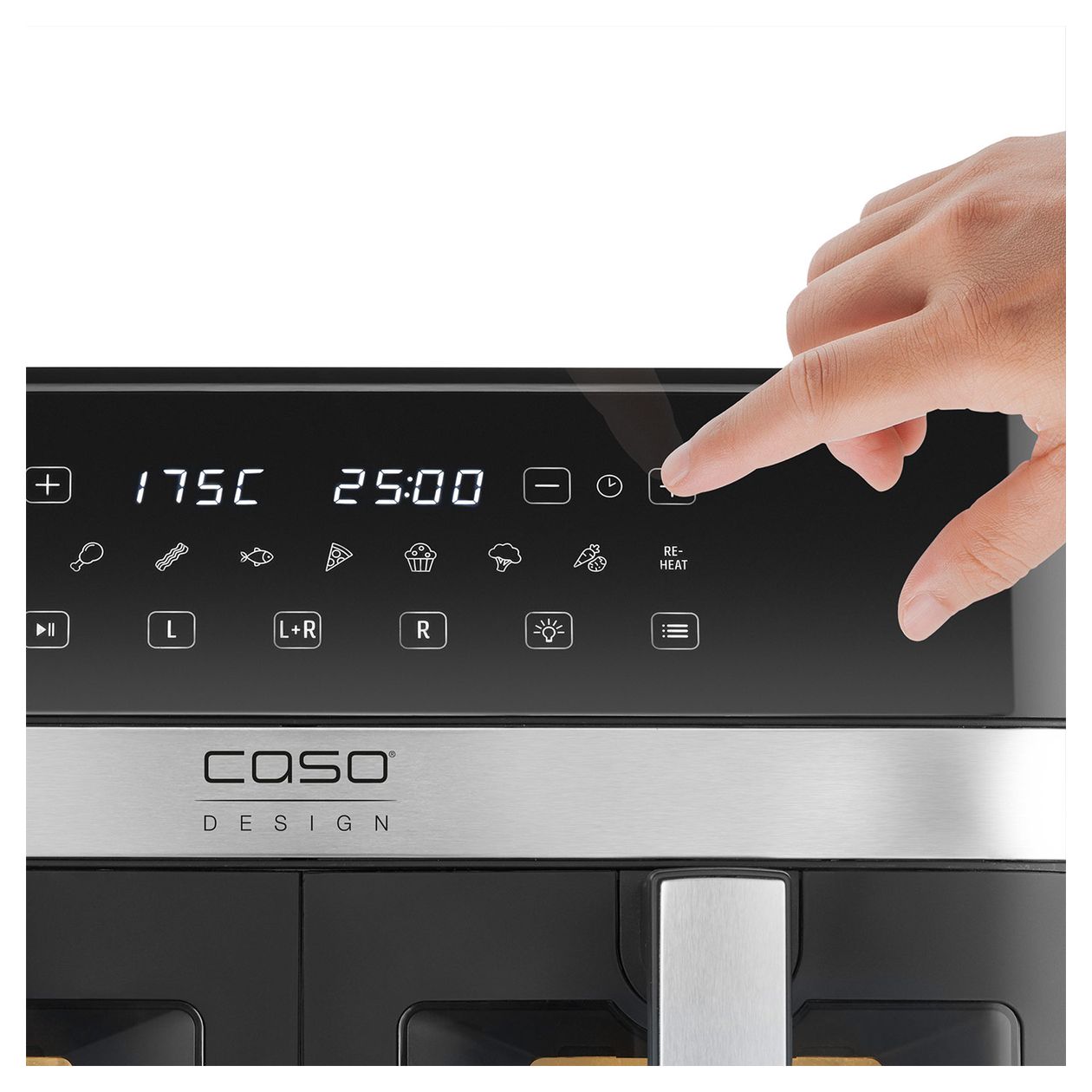 3186 AirFry DuoChef Doppel Heißluftfritteuse 14 l 2200 W  (Schwarz, Silber) 