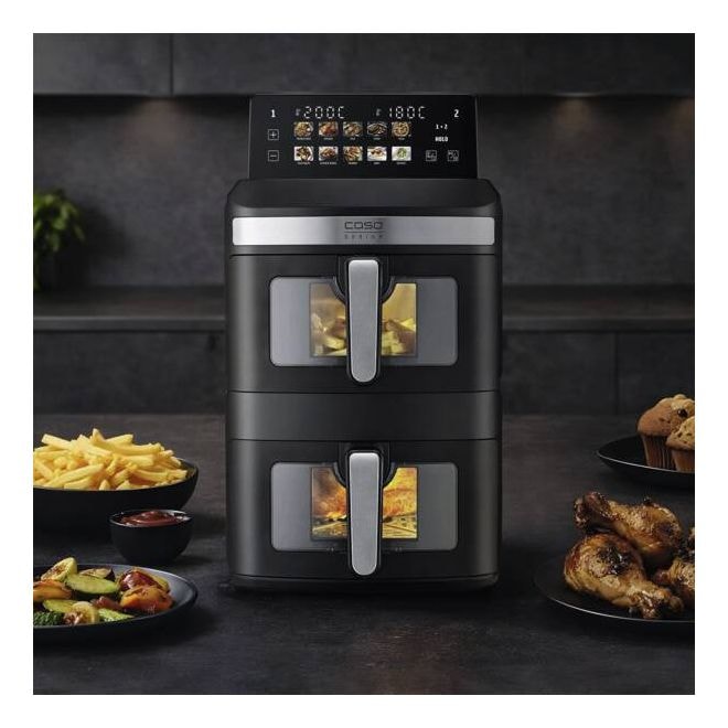 3189 AirFry DuoTower Doppel Heißluftfritteuse 6,2 l 2800 W  (Schwarz) 
