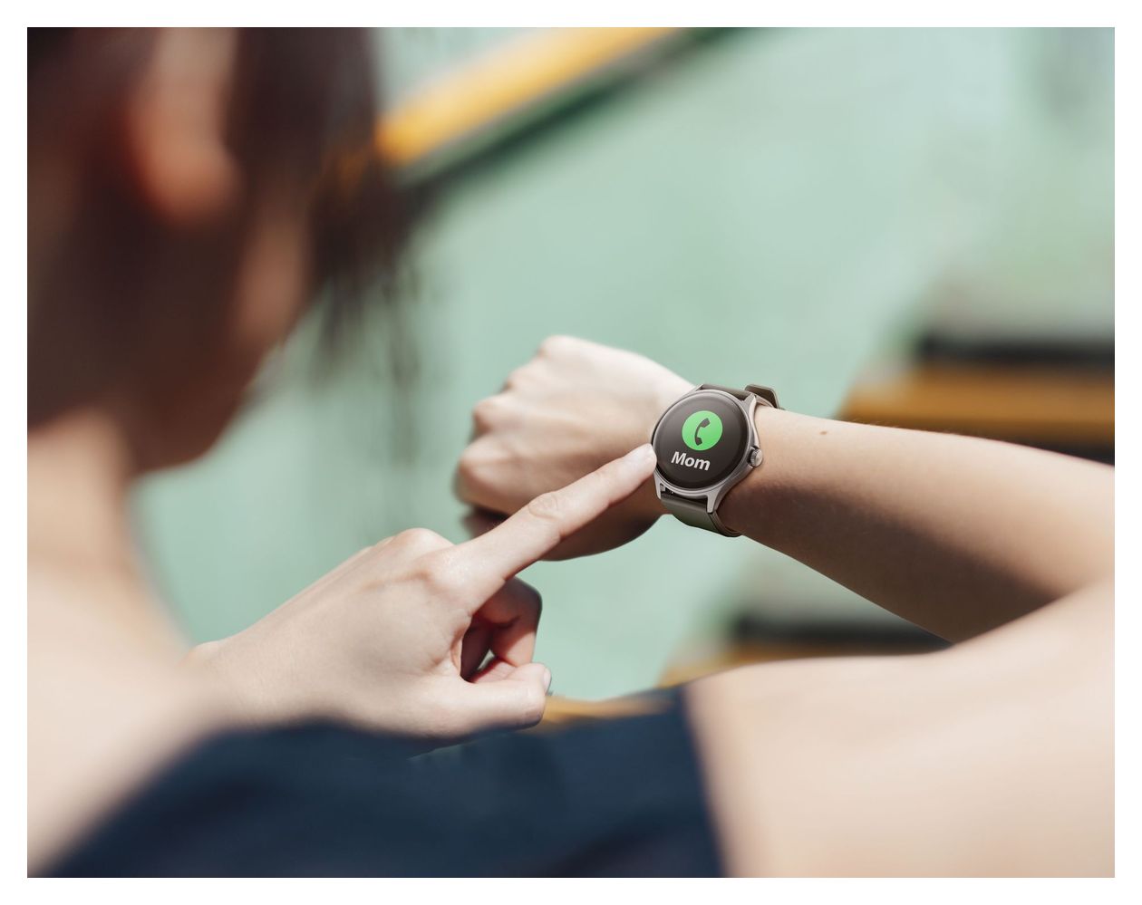 ION Pro Round Digital Smartwatch Rund IP67 168 h  (Schwarz) 