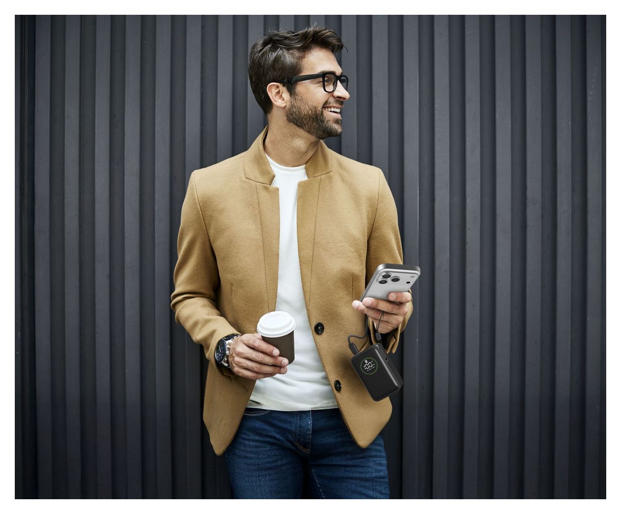 Roller 10000 mAh Powerbank USB Typ-C  (Schwarz) 