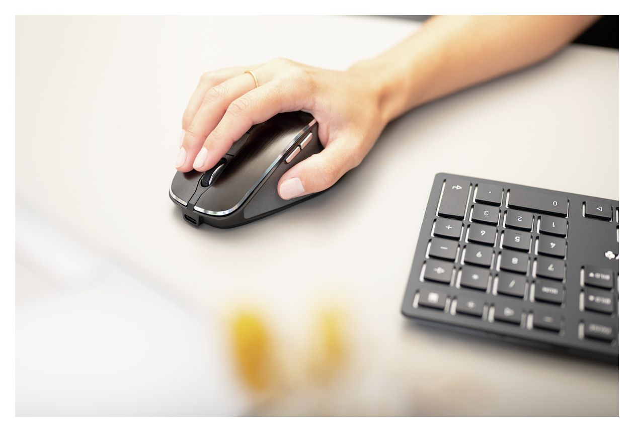 DW9500 Slim Universal Tastatur RF Wireless + Bluetooth 2.4 - 2.4835 GHz  (Schwarz, Grau) 