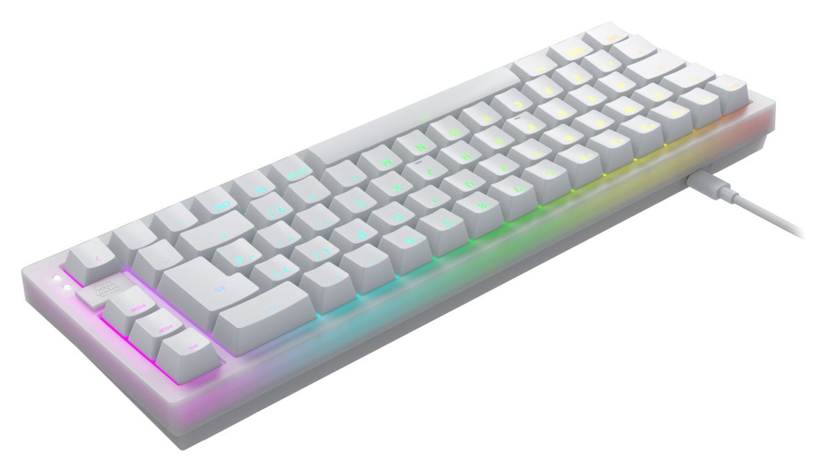 K5V2 Compact RGB-LED Gaming Tastatur USB  (Weiß) 