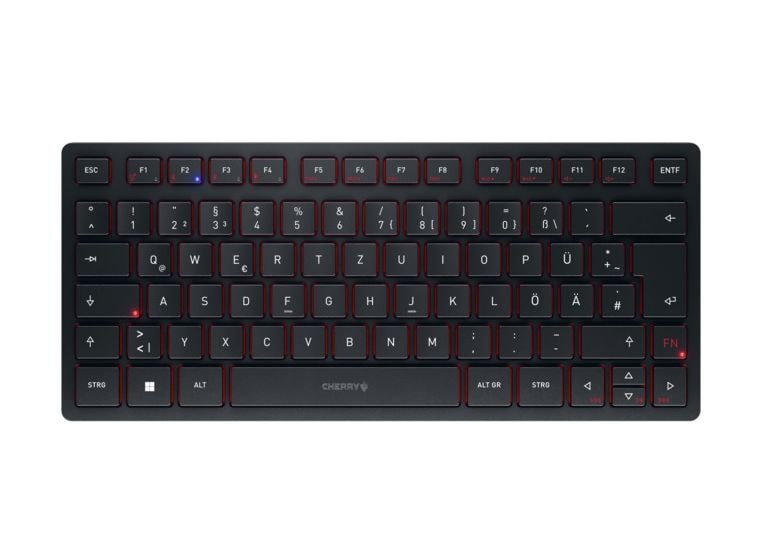 KW9200 Mini Universal Tastatur USB + RF Wireless + Bluetooth 2.4 GHz  (Schwarz) 