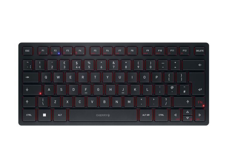 KW9200 Mini Universal Tastatur USB + RF Wireless + Bluetooth 2.4 GHz  (Schwarz) 