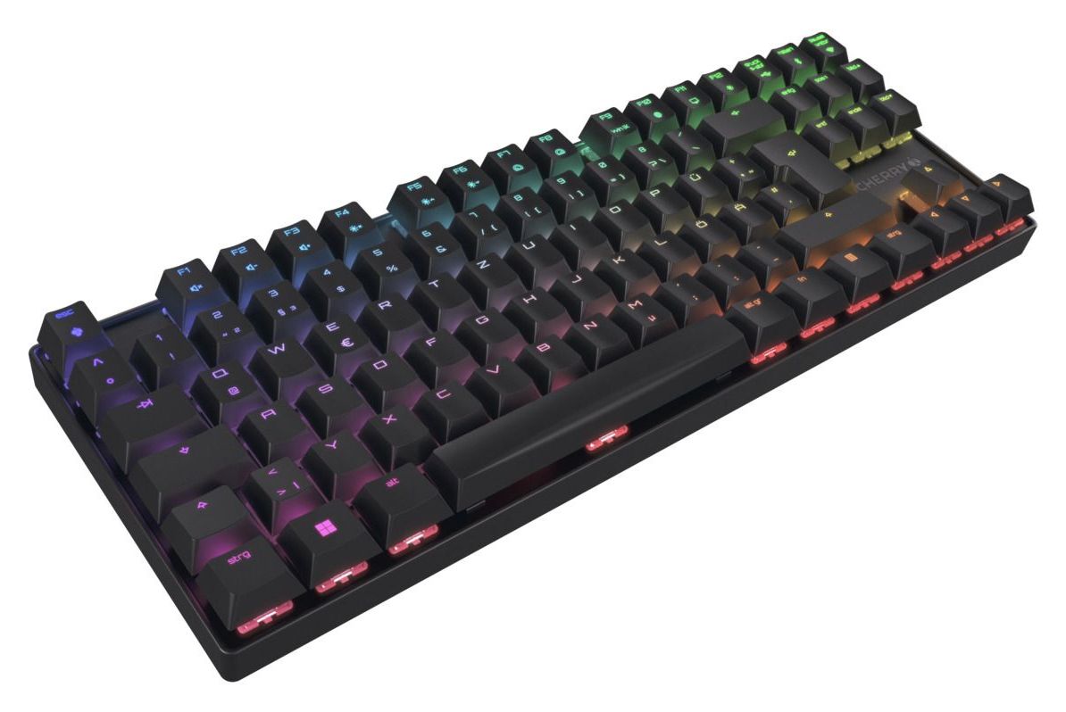 MX8.2 TKL Wireless RGB-LED Gaming Tastatur USB + RF Wireless + Bluetooth 2.4 GHz  (Schwarz) 