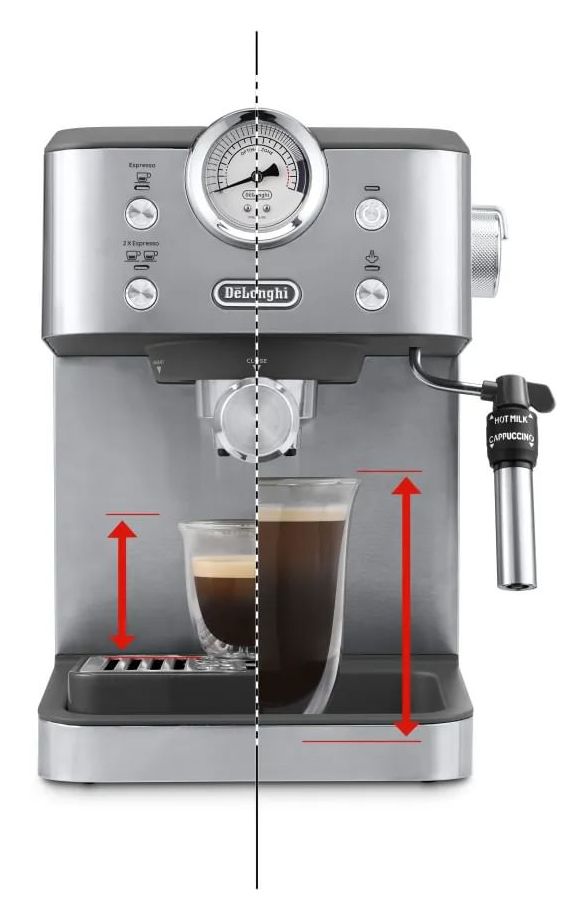EM450.M Linea Classic Siebträger Kaffeemaschine 15 bar 1350 W  (Schwarz, Edelstahl) 