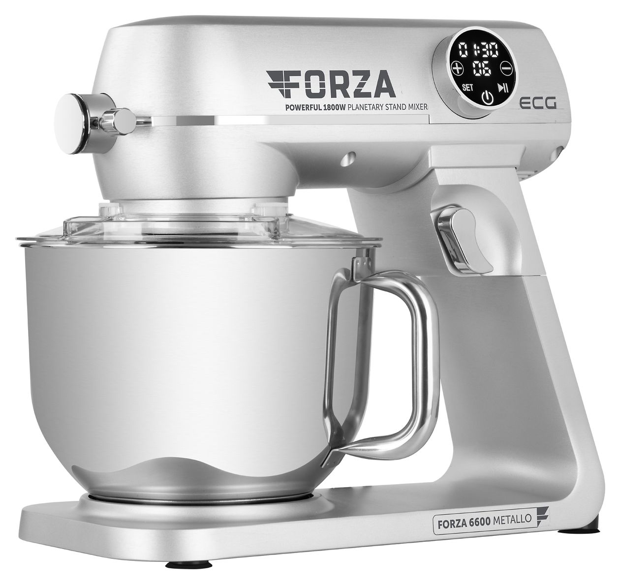 Forza 6600 1800 W Küchenmaschine 6,5 l  (Silber, Edelstahl) 
