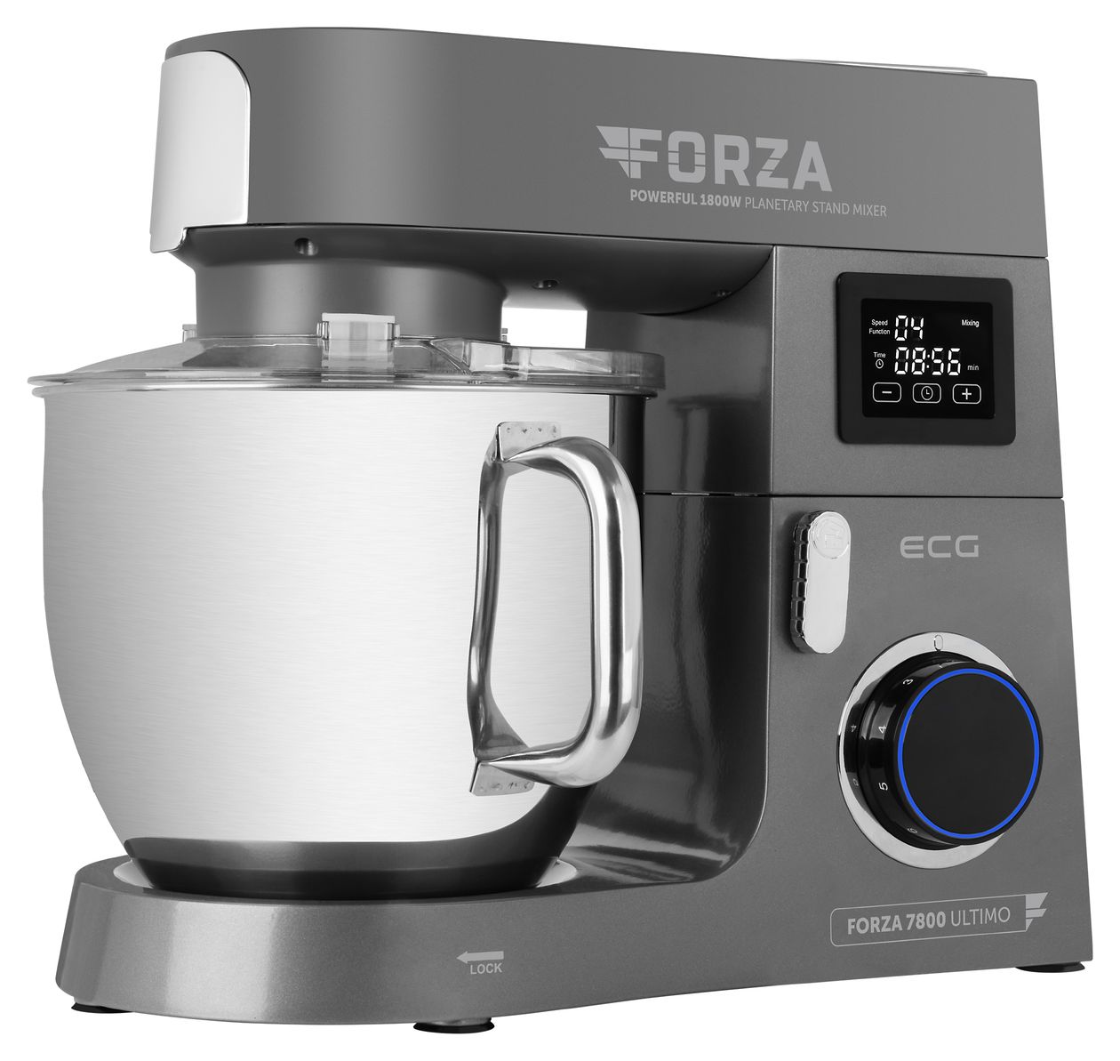 Forza 7800 1800 W Küchenmaschine 8 l  (Schwarz, Edelstahl) 