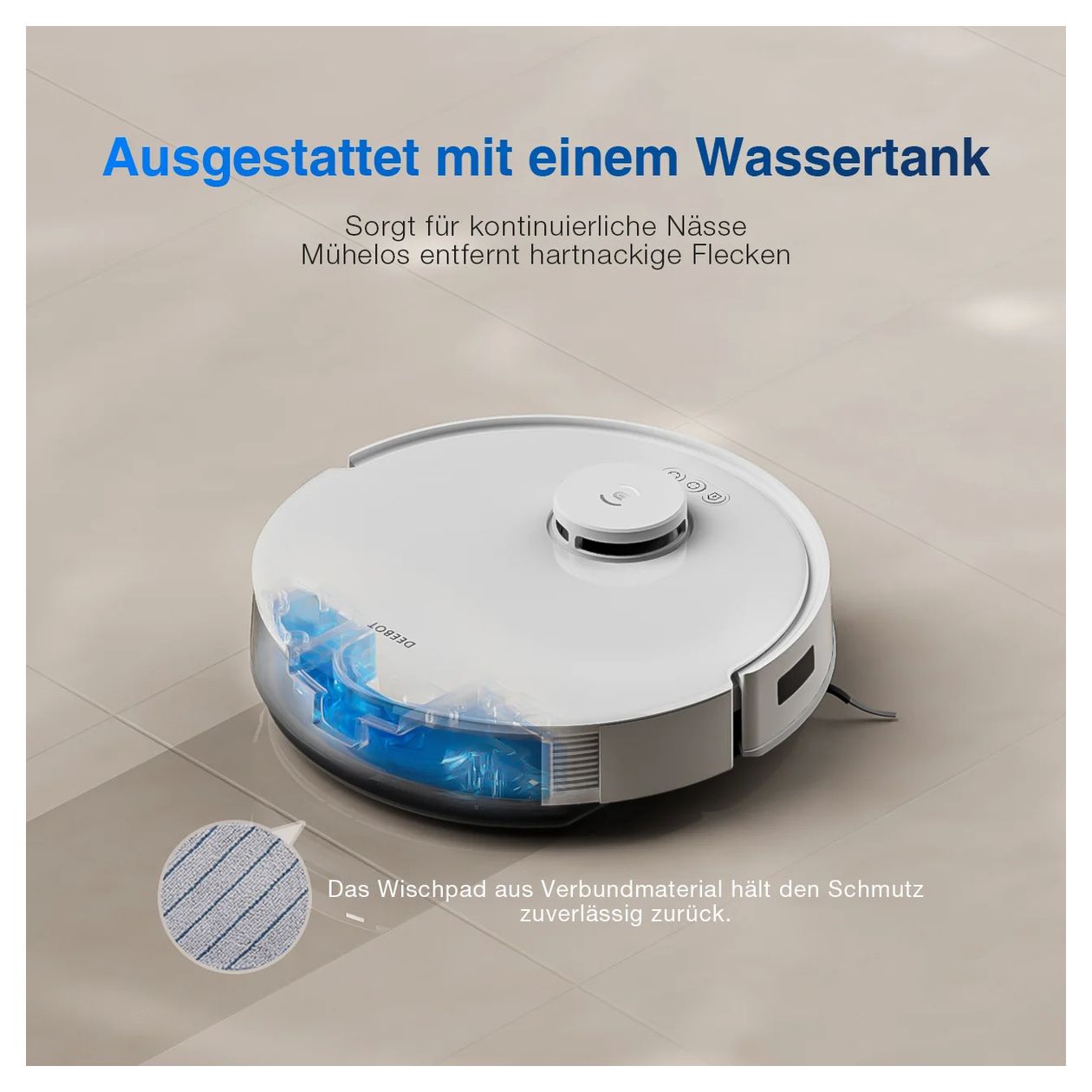 Deebot N20 Plus Saugroboter nass/trocken 300 min Akku  (Weiß) 