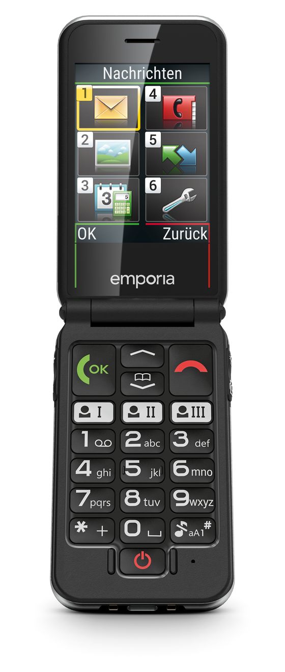 Joy V228 Seniorenhandy 4G Smartphone 7,11 cm (2.8 Zoll) 2 MP Single SIM  (Schwarz) 