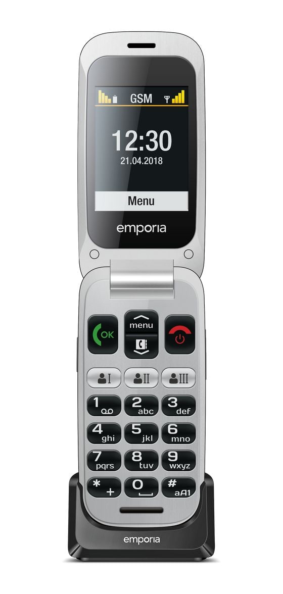 One 2G Smartphone 6,1 cm (2.4 Zoll 2 MP  (Schwarz, Grau) 