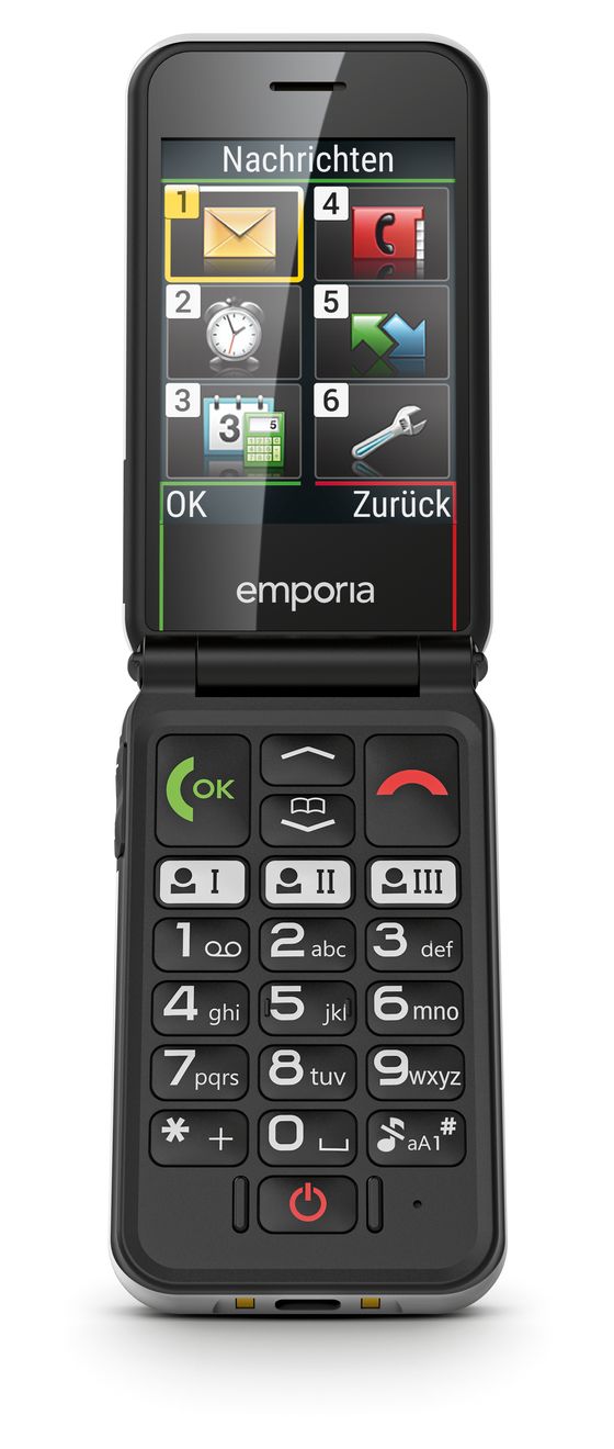 SimpliCity Glam 2G Smartphone 7,11 cm (2.8 Zoll) Single SIM  (Schwarz, Weiß) 