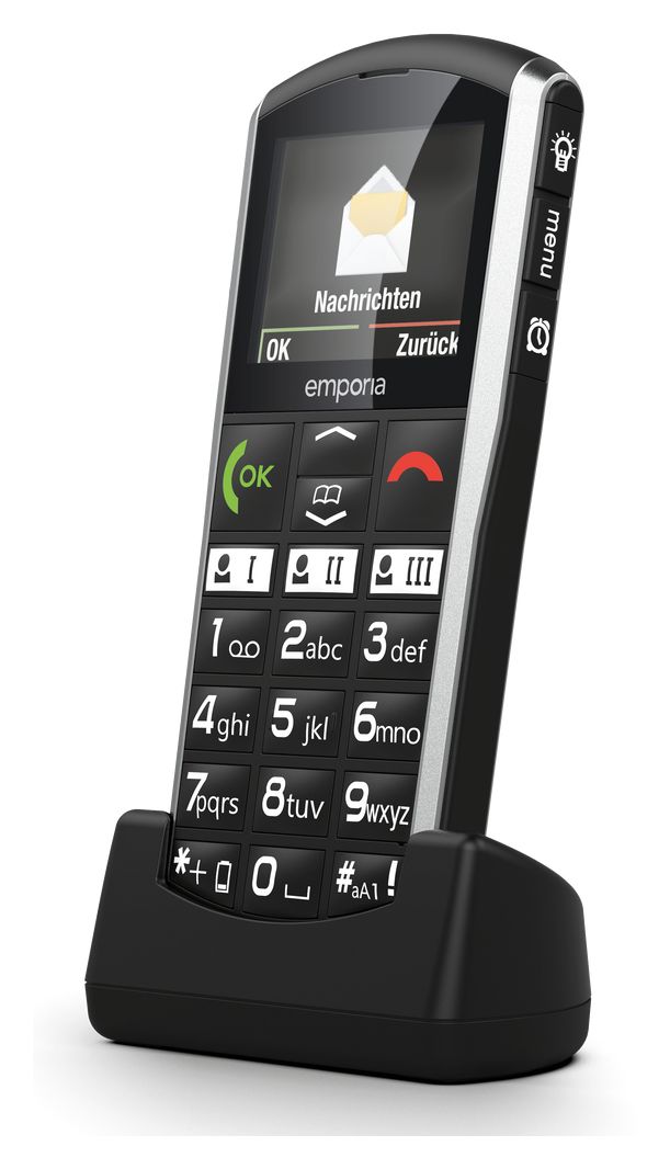 SimpliCity V27 4G Smartphone 5,08 cm (2 Zoll) Single SIM  (Schwarz, Silber) 