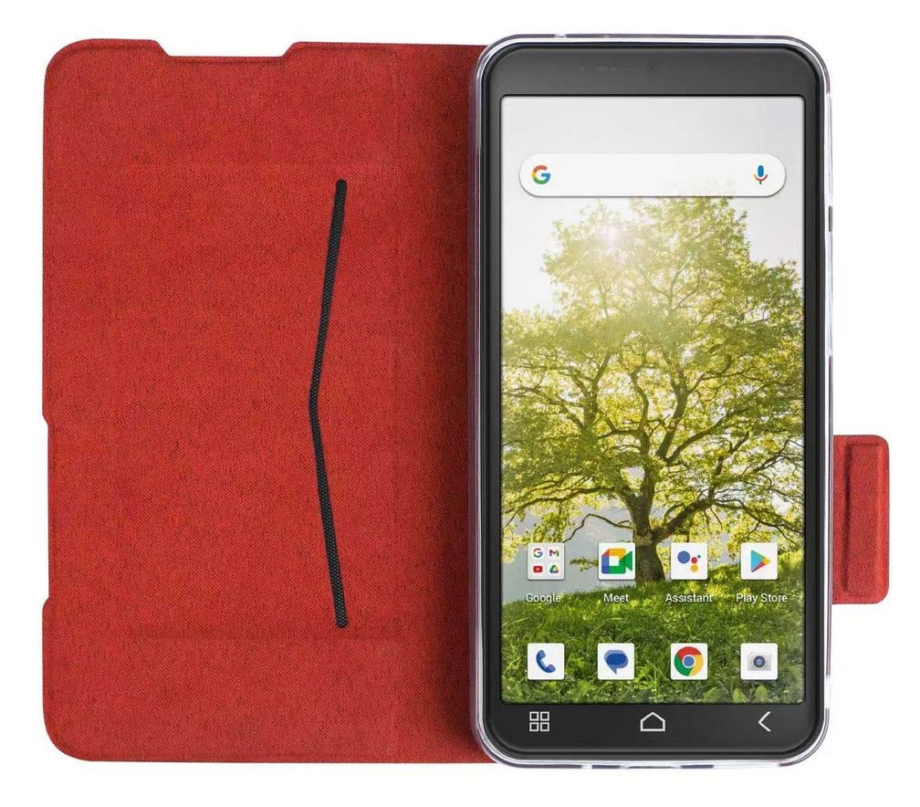 Smartcover Folio für Emporia SMART.7lite, SMART.7mini, ME.7  (Schwarz, Rot) 