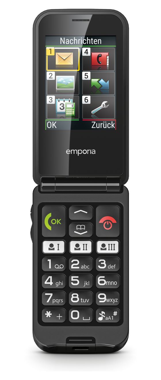 TALK glam 2G Smartphone 6,1 cm (2.4 Zoll 0,3 MP Single SIM  (Schwarz) 