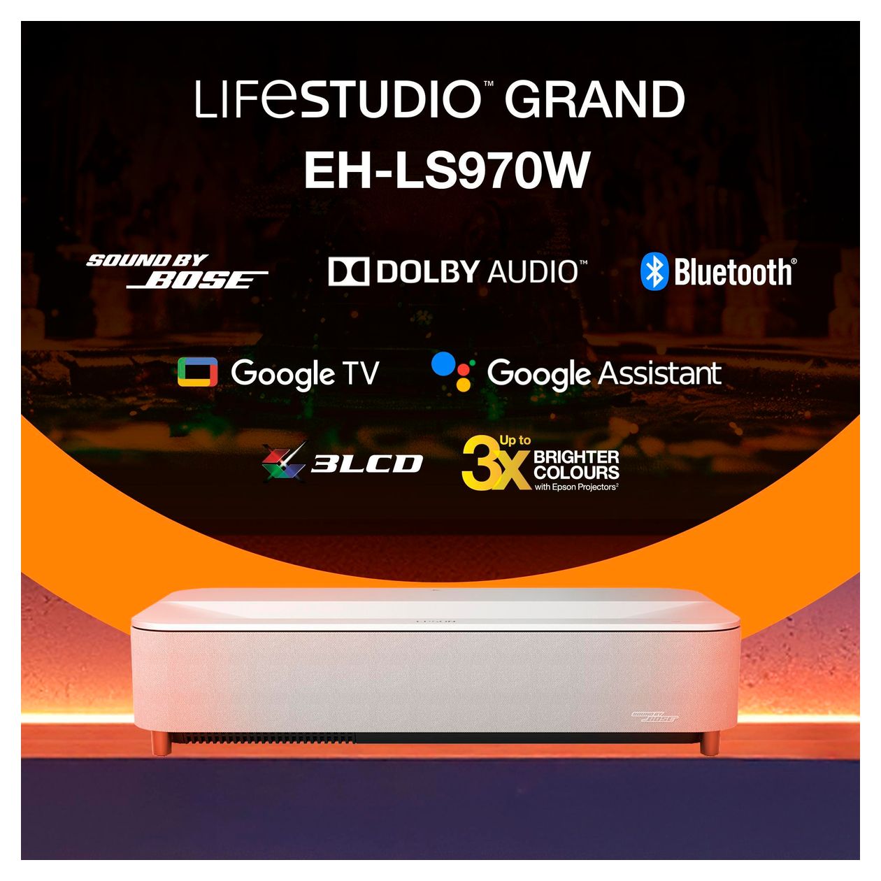 EH-LS970W UHD 4K (3840x2160) 3LCD Laser 4000 ANSI Lumen  (Weiß) 