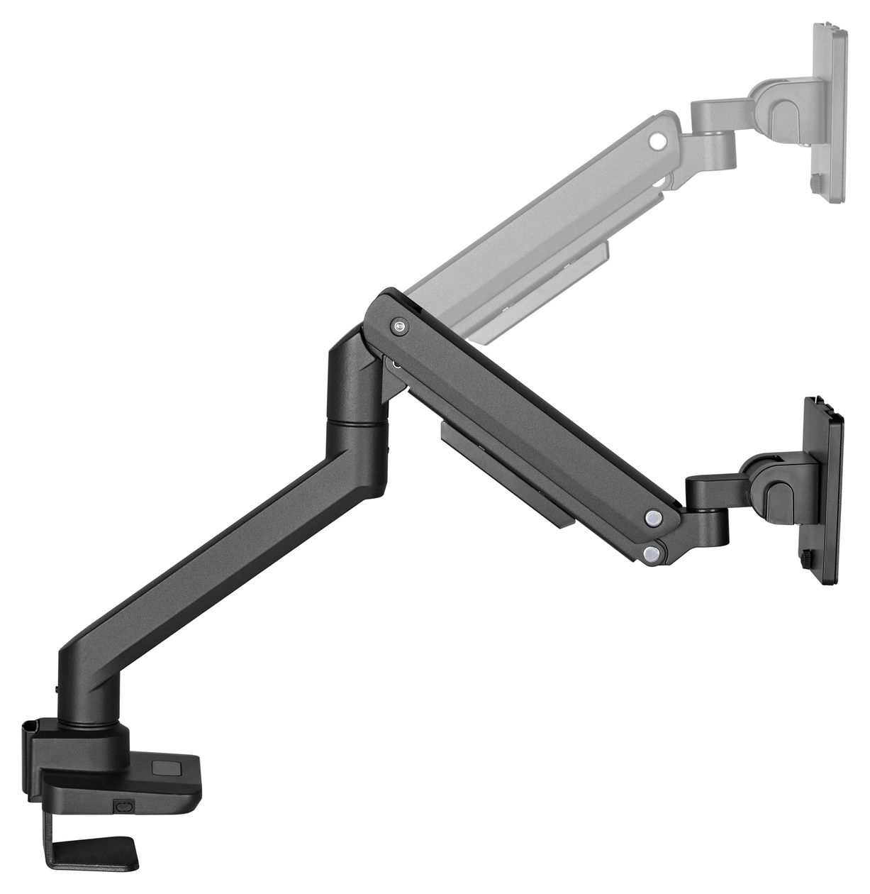 17"-49" Schwerlast-Monitor-Schreibtischhalterung, Schwarz 