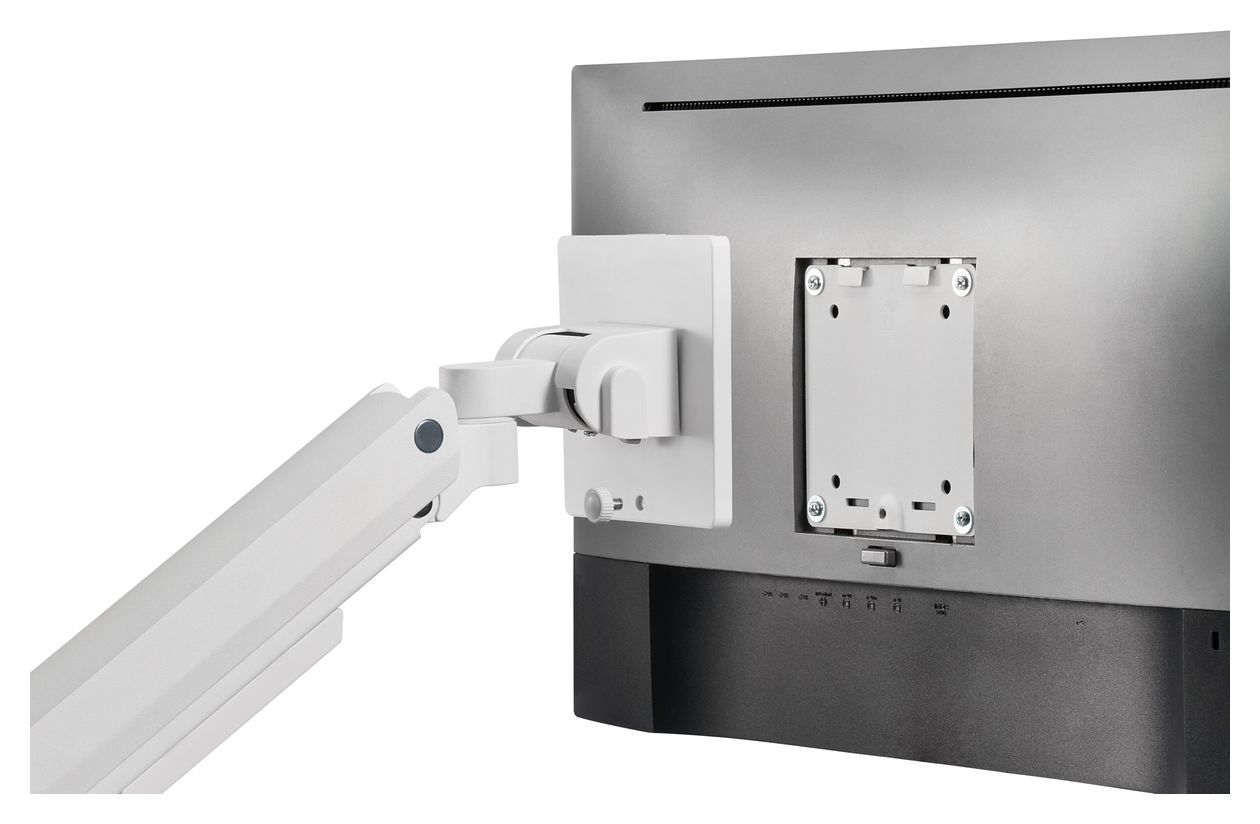 17"-49" Schwerlast-Monitor-Schreibtischhalterung, Weiß 