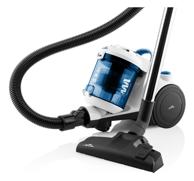 Ambito Bodenstaubsauger Beutellos 700 W HEPA (Schwarz, Blau, Weiß) 