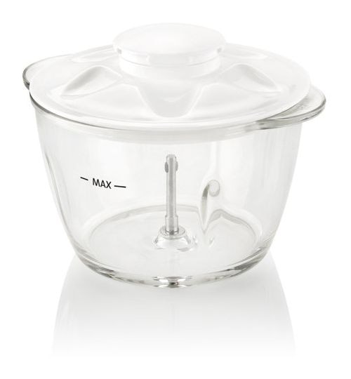 Basto Zerkleinerer 500 W 4 Klingen 1,25 l Glas Behälter  (Transparent, Weiß) 