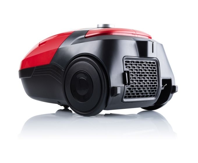 Brillan Bodenstaubsauger mit Staubbeutel 700 W  (Schwarz, Rot) 