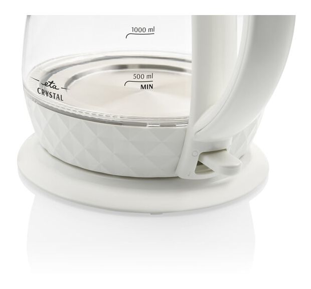 Crystal 1,7 l Wasserkocher 2200 W  (Transparent, Weiß) 
