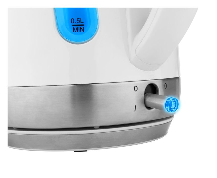 Ela 1,7 l Wasserkocher 2100 W  (Edelstahl, Weiß) 