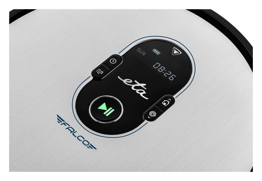 Falco Smart Saugroboter nass/trocken 120 min Akku  (Schwarz, Edelstahl) 