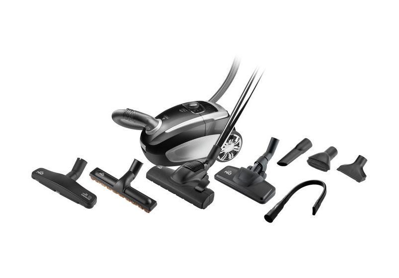 Mio II Bodenstaubsauger mit Staubbeutel 700 W HEPA  (Schwarz, Silber) 