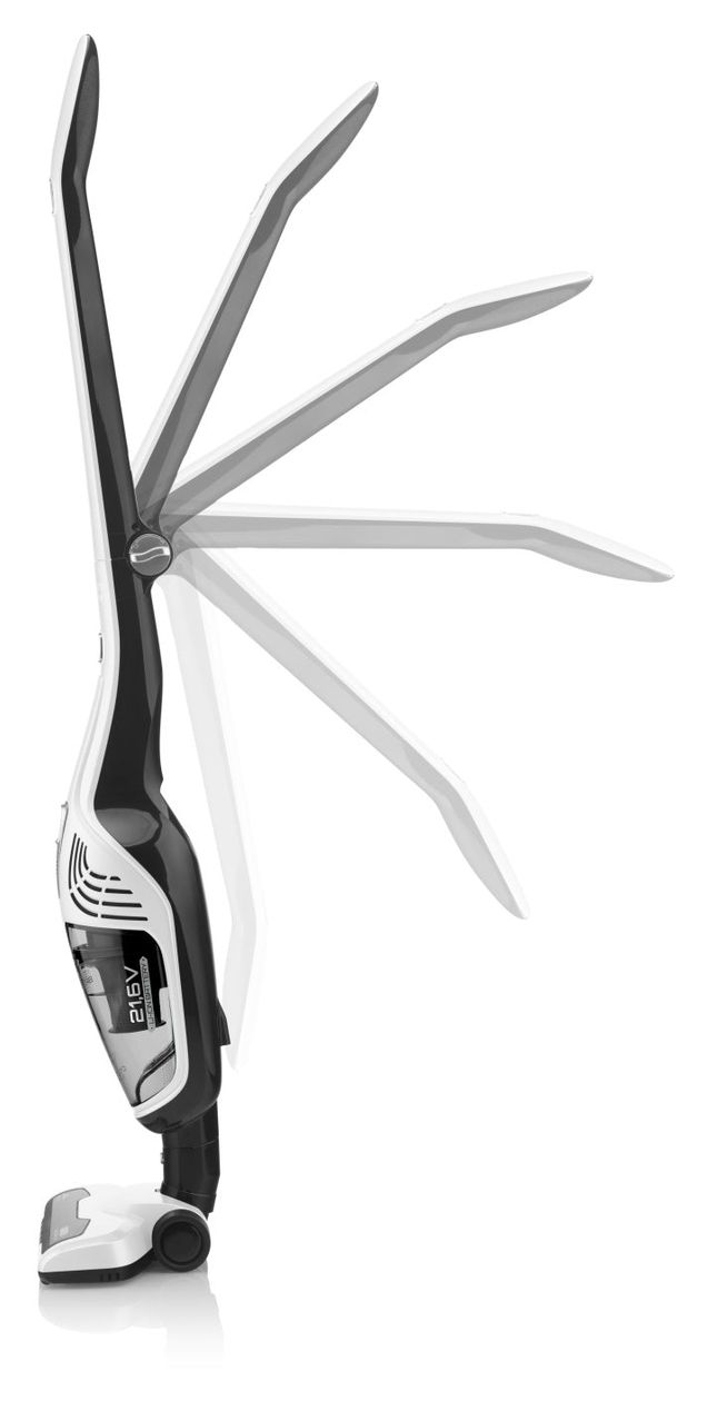 Moneto II Handstaubsauger Beutellos bis 50 min Laufzeit 21,6 V HEPA  (Schwarz, Weiß) 