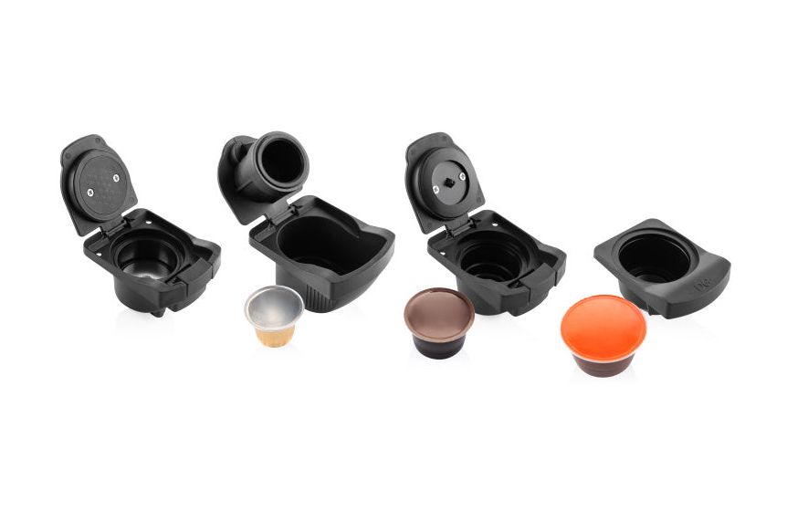 Multicaps Nuovo Gemahlener Kaffee/Kaffeekapsel Maschine  (Schwarz) 